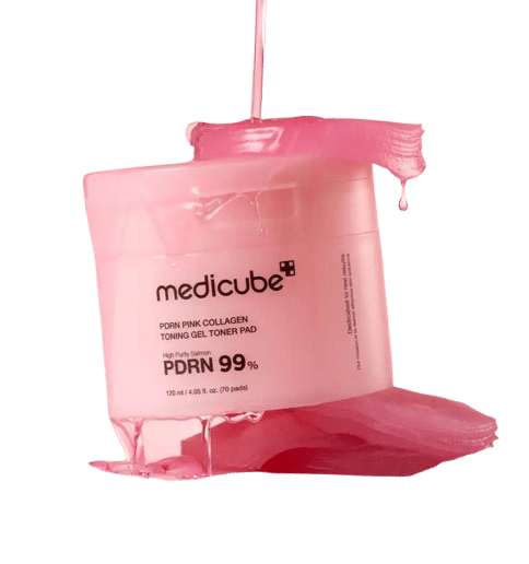 Medicube PDRN Pink Gel Toner Pads – dischete pentru fermitate și hidratare
