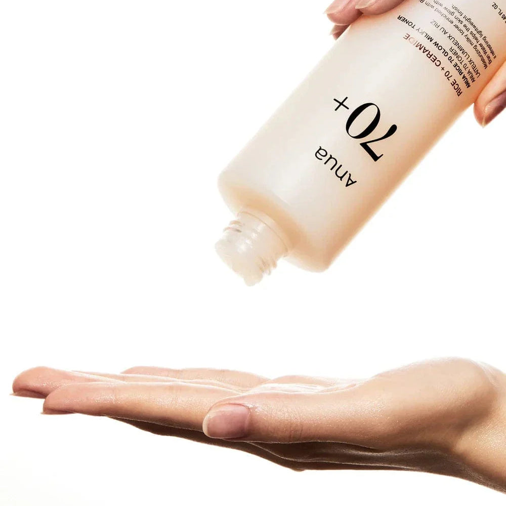 Anua - Rice 70 Glow Milky Toner - Toner hidratant și iluminator cu 70% apă de tărâțe de orez - e-Ko Skin (Image 4)