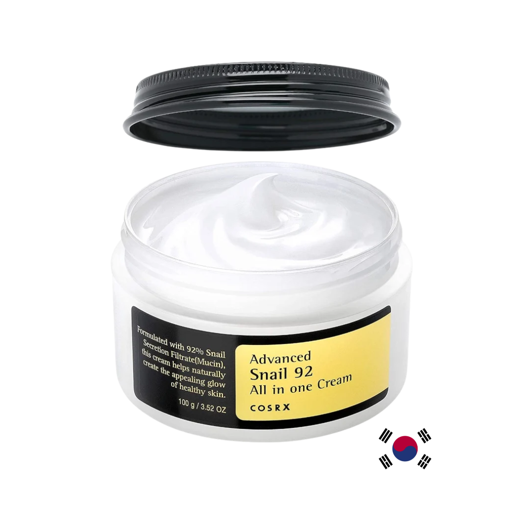 COSRX - Advanced Snail 92 All In One Cream - Cremă pentru ten sensibil cu mucină de melc - e-Ko Skin (Image 1)