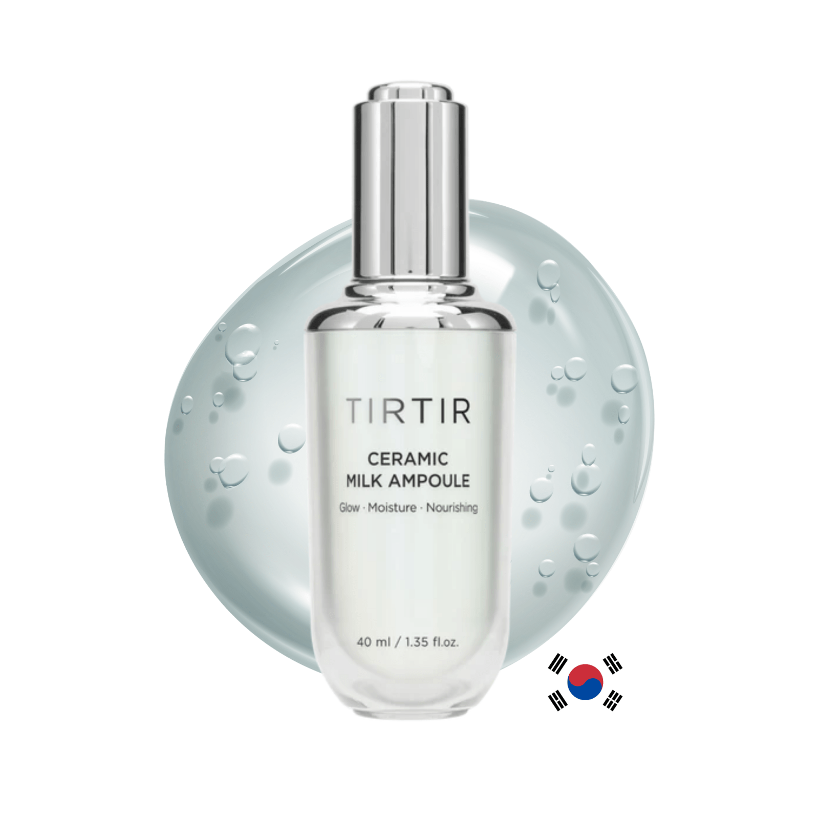TIRTIR Ceramic Milk Ampoule - ser pe bază de complex vegan de lapte, 40 ml - e-Ko Skin ser de fata