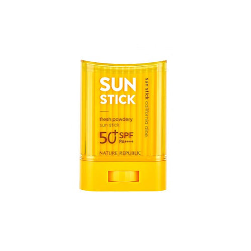 Nature Republic California Aloe stick solar matifiant SPF50+ PA++++ – protecție UV ridicată cu textură pudrată, fără white cast | 24g
