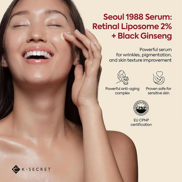 SEOUL 1988 Serum : Retinal Liposome 2% - Ser cu Retinal și Ginseng, 30ml, K-Secret
