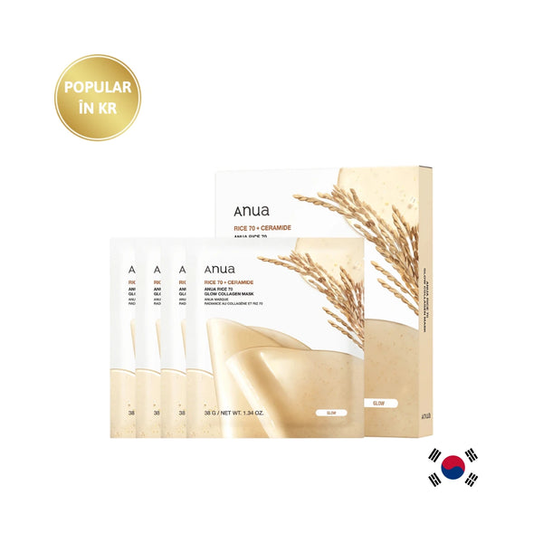 Anua - Rice 70 Glow Collagen Mask (4 buc.)