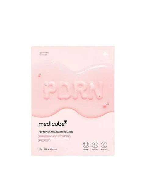 Mască tip șervețel regeneratoare cu PDRN și vitamine – Medicube PDRN Pink Vita Coating Mask
